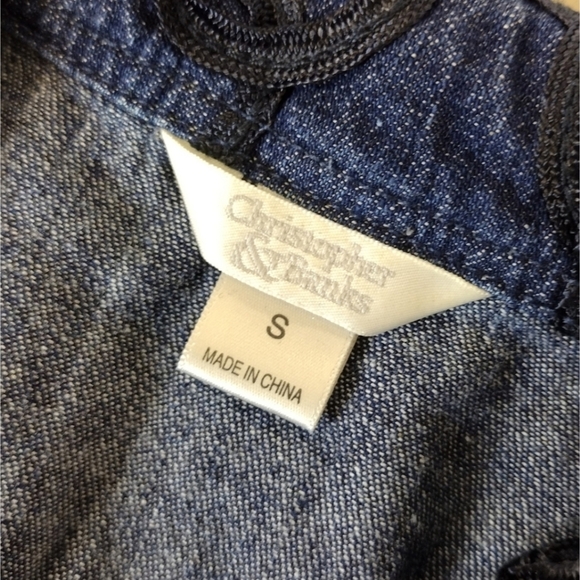 Christopher & Banks vintage dark blue blouse with raised trim details - Picture 8 of 12